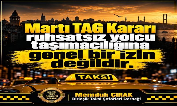 MARTI TAG KARARI, RUHSATSIZ TİCARİ YOLCU TAŞIMACILIĞINA GENEL BİR İZİN DEĞİLDİR